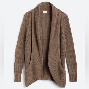 Market & Spruce - Tabatha Waffle Knit Cotton Blend Cocoon Cardigan - Size Small